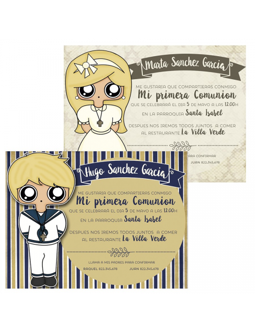 Invitaciones Primera Comunion
