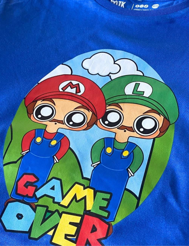 Camiseta infantil Mario Bros
